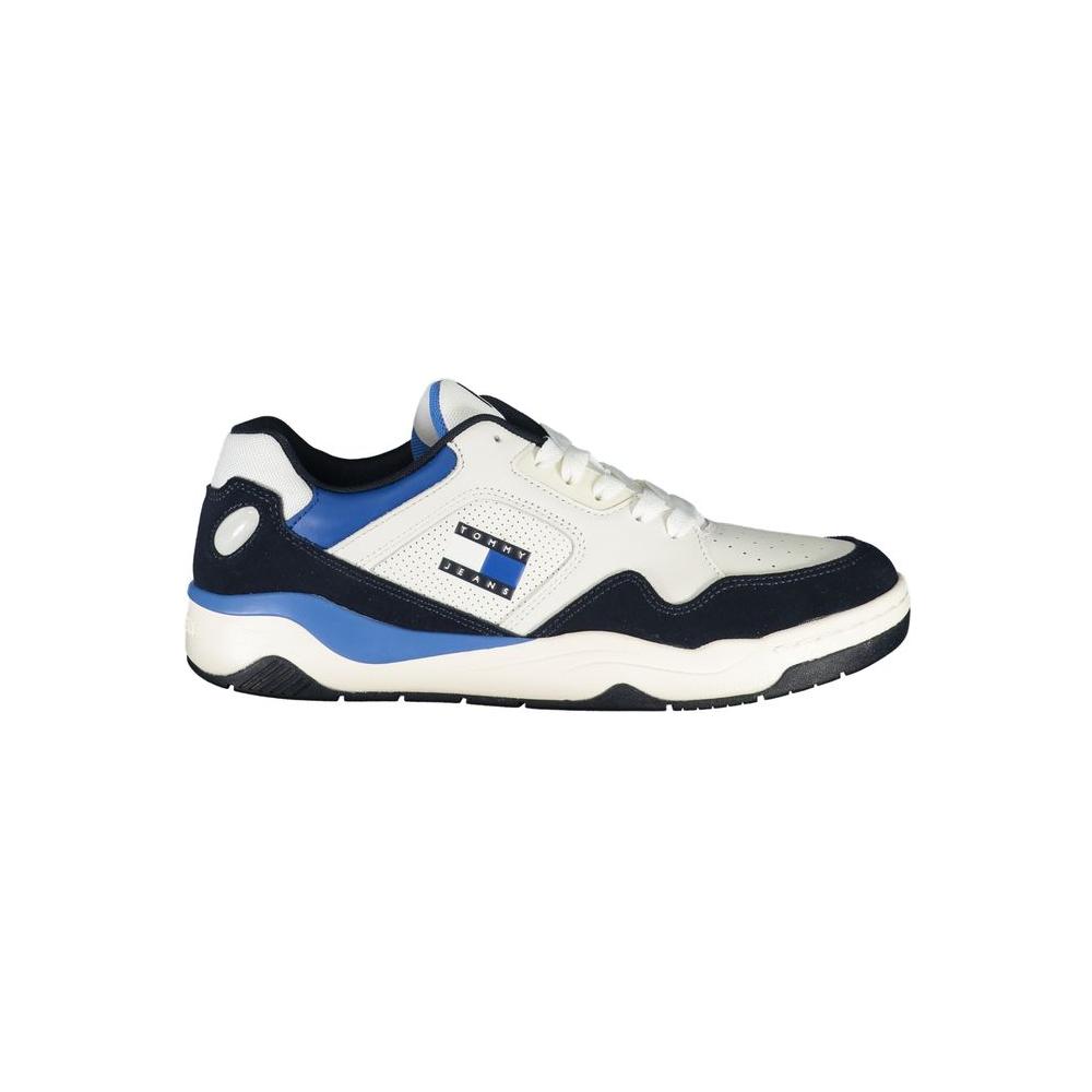 Tommy Hilfiger Blue Polyester Sneaker Tommy Hilfiger Light Gray