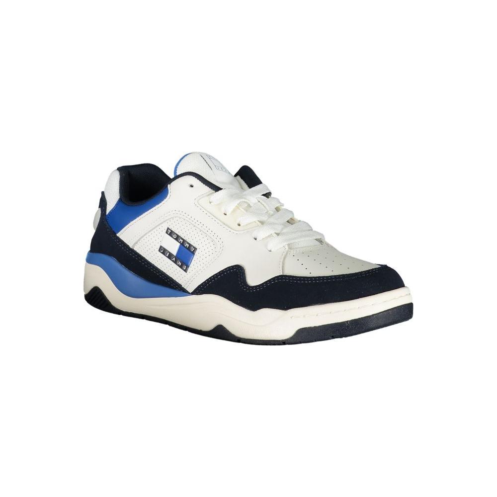 Tommy Hilfiger Blue Polyester Sneaker Tommy Hilfiger Light Gray