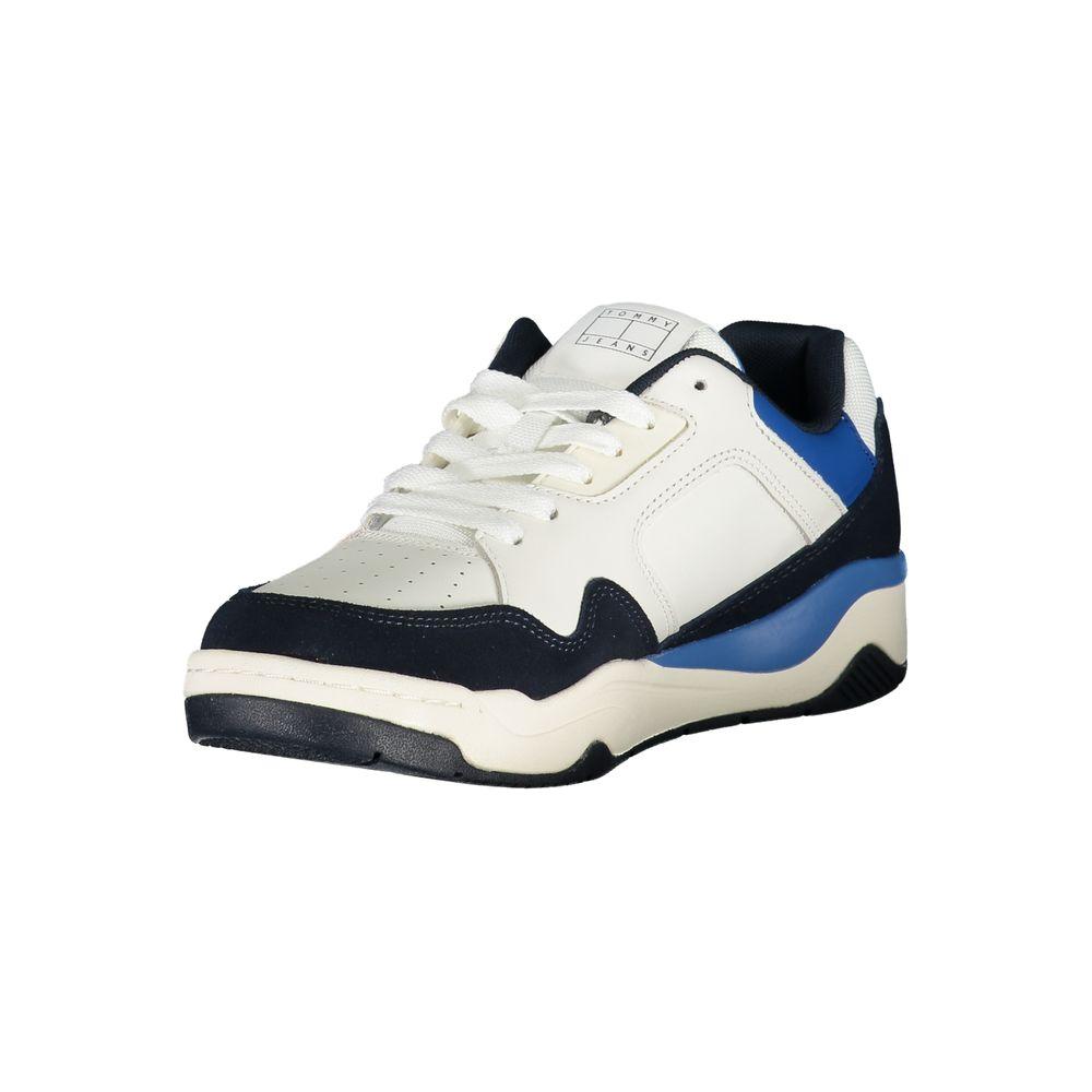 Tommy Hilfiger Blue Polyester Sneaker Tommy Hilfiger Light Gray