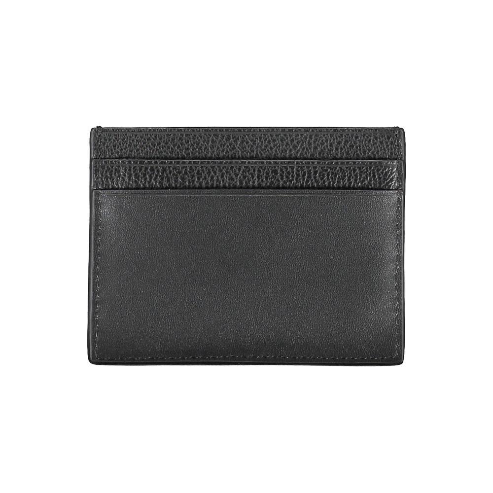 Calvin Klein Elegant Leather Card Holder in Timeless Black Calvin Klein Dark Slate Gray