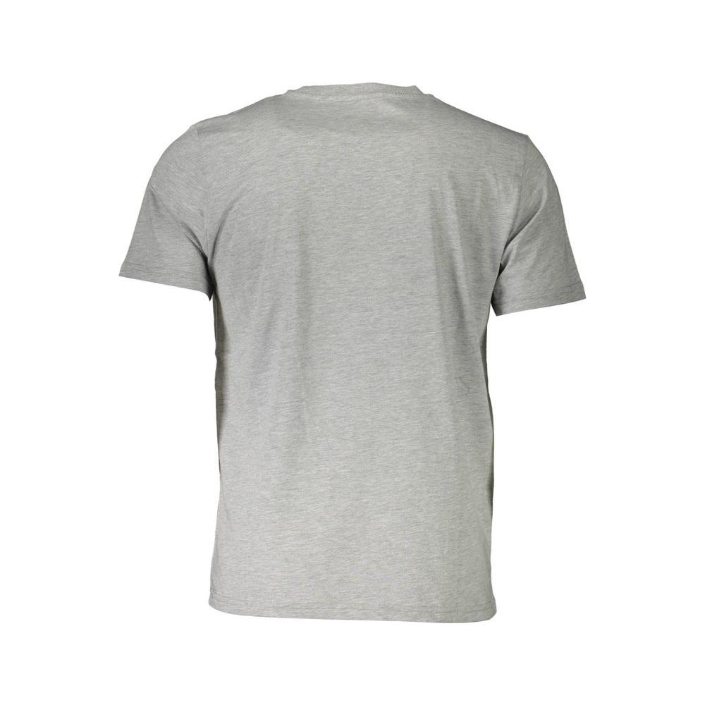 North Sails Gray Cotton Men T-Shirt North Sails Dark Gray