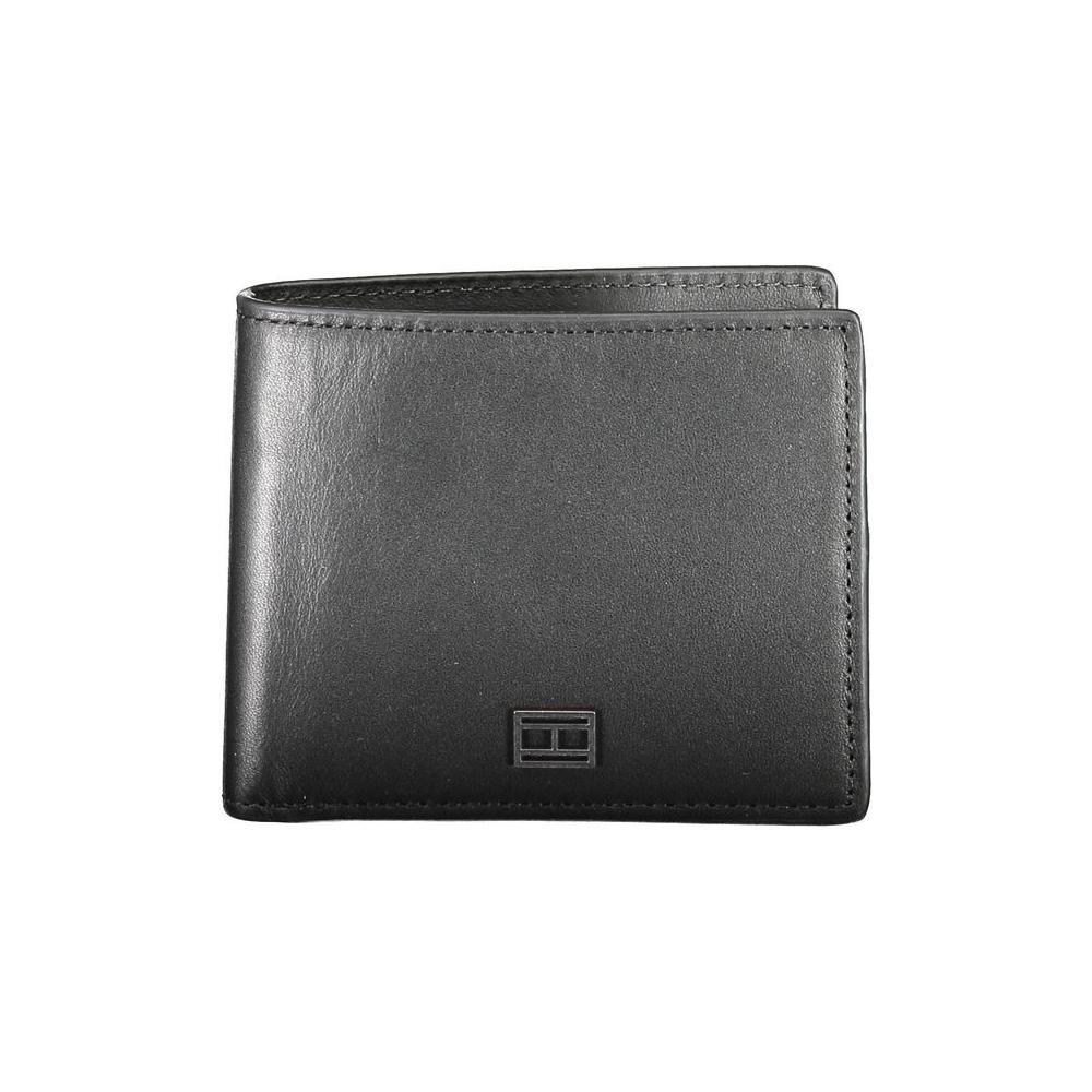 Tommy Hilfiger Black Leather Men Wallet Tommy Hilfiger Dark Slate Gray
