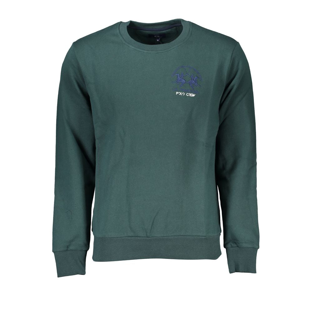 La Martina Emerald Crew Neck Cotton Sweater - Regular Fit La Martina Dark Slate Gray
