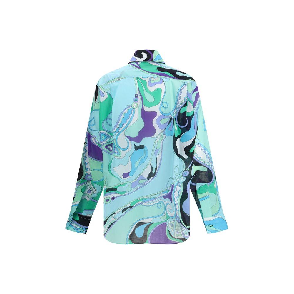 Emilio Pucci Orchid print Shirt Emilio Pucci Sky Blue