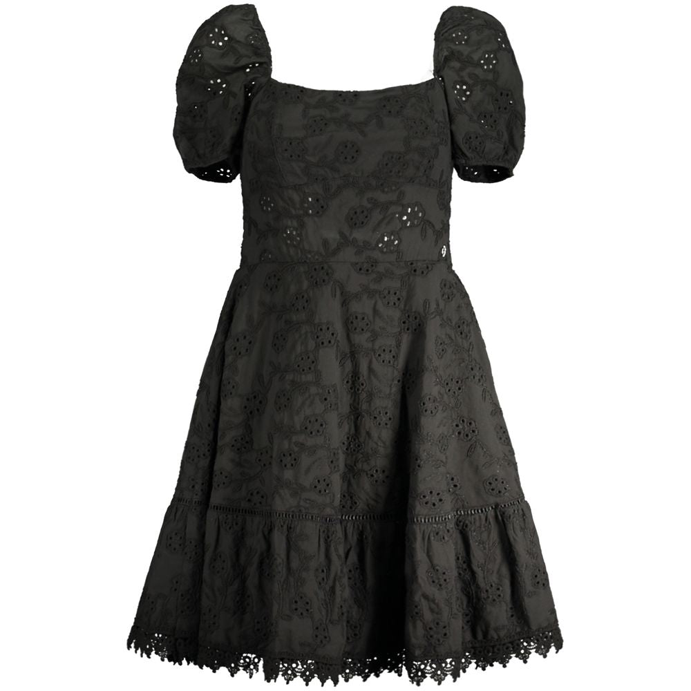 Guess Jeans Black Cotton Women Dress Guess Jeans Dark Slate Gray