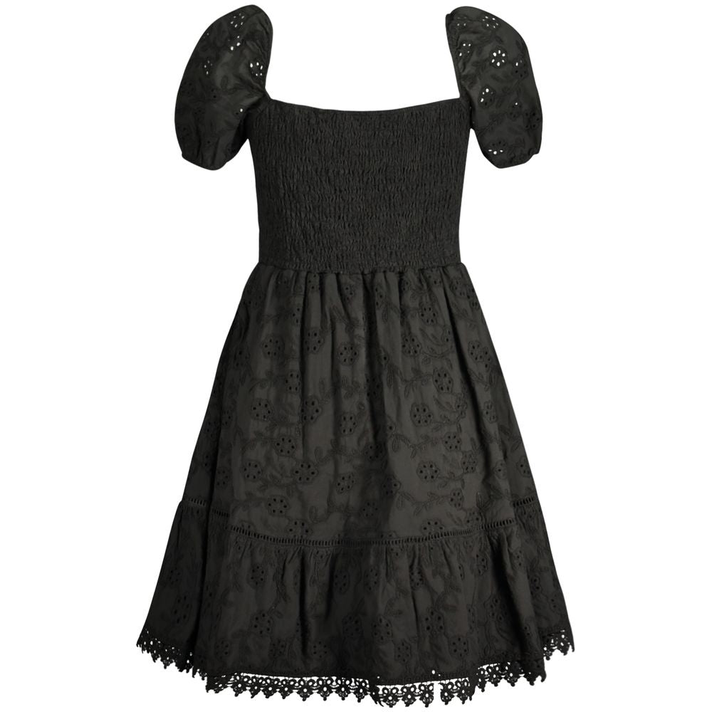 Guess Jeans Black Cotton Women Dress Guess Jeans Dark Slate Gray