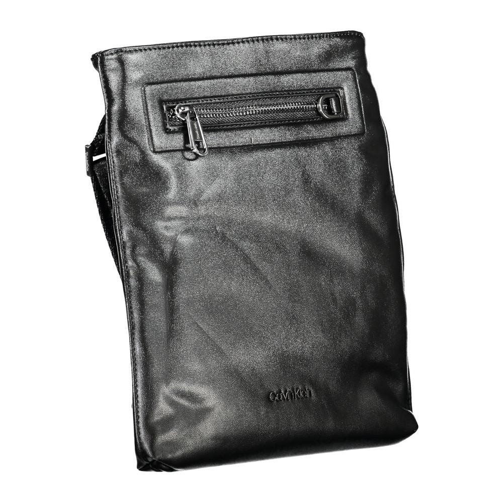Calvin Klein Sleek Black Shoulder Bag with Contrast Details Calvin Klein Dark Slate Gray