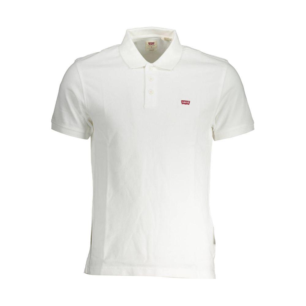 Levi's White Cotton Men Polo Levi's Light Gray