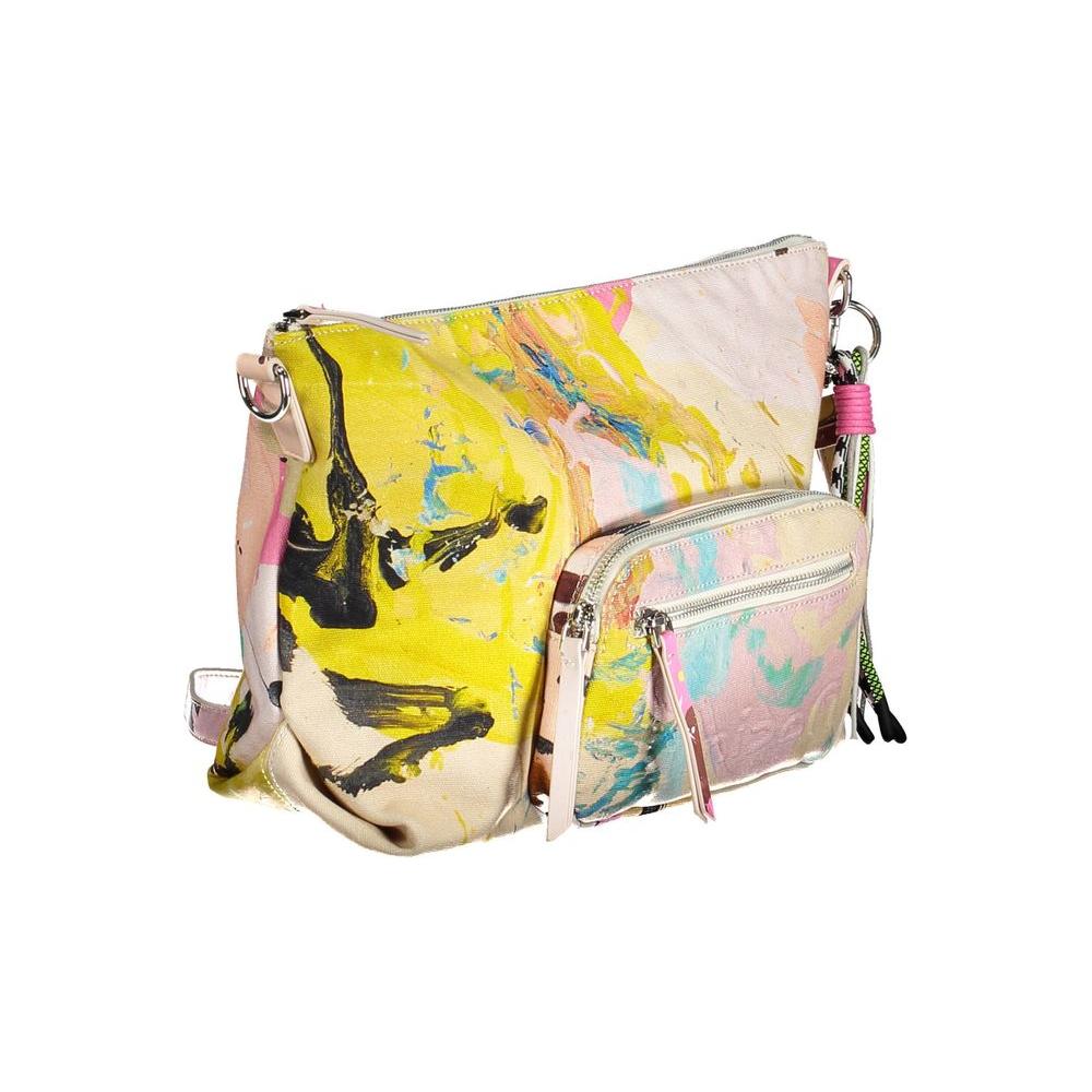 Desigual White Polyester Women Handbag Desigual Light Gray