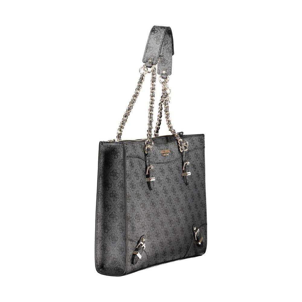 Guess Jeans Black Polyethylene Women Handbag Guess Jeans Dim Gray