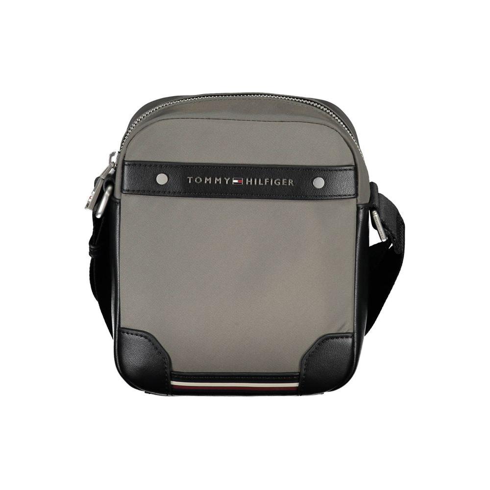 Tommy Hilfiger Green Polyester Men Shoulder Bag Tommy Hilfiger Slate Gray