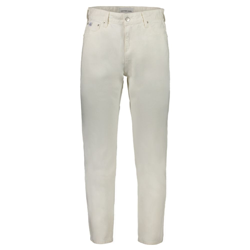 Calvin Klein White Cotton Jeans & Pant Calvin Klein Gray