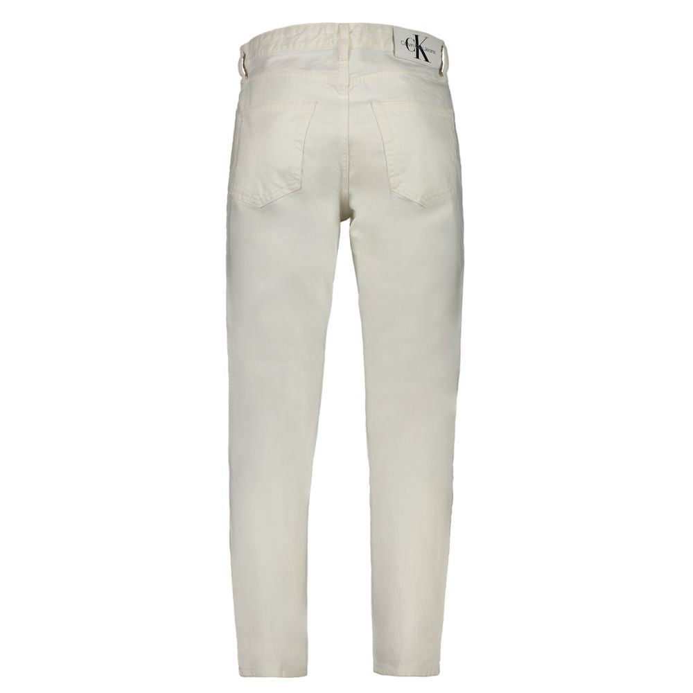 Calvin Klein White Cotton Jeans & Pant Calvin Klein Gray