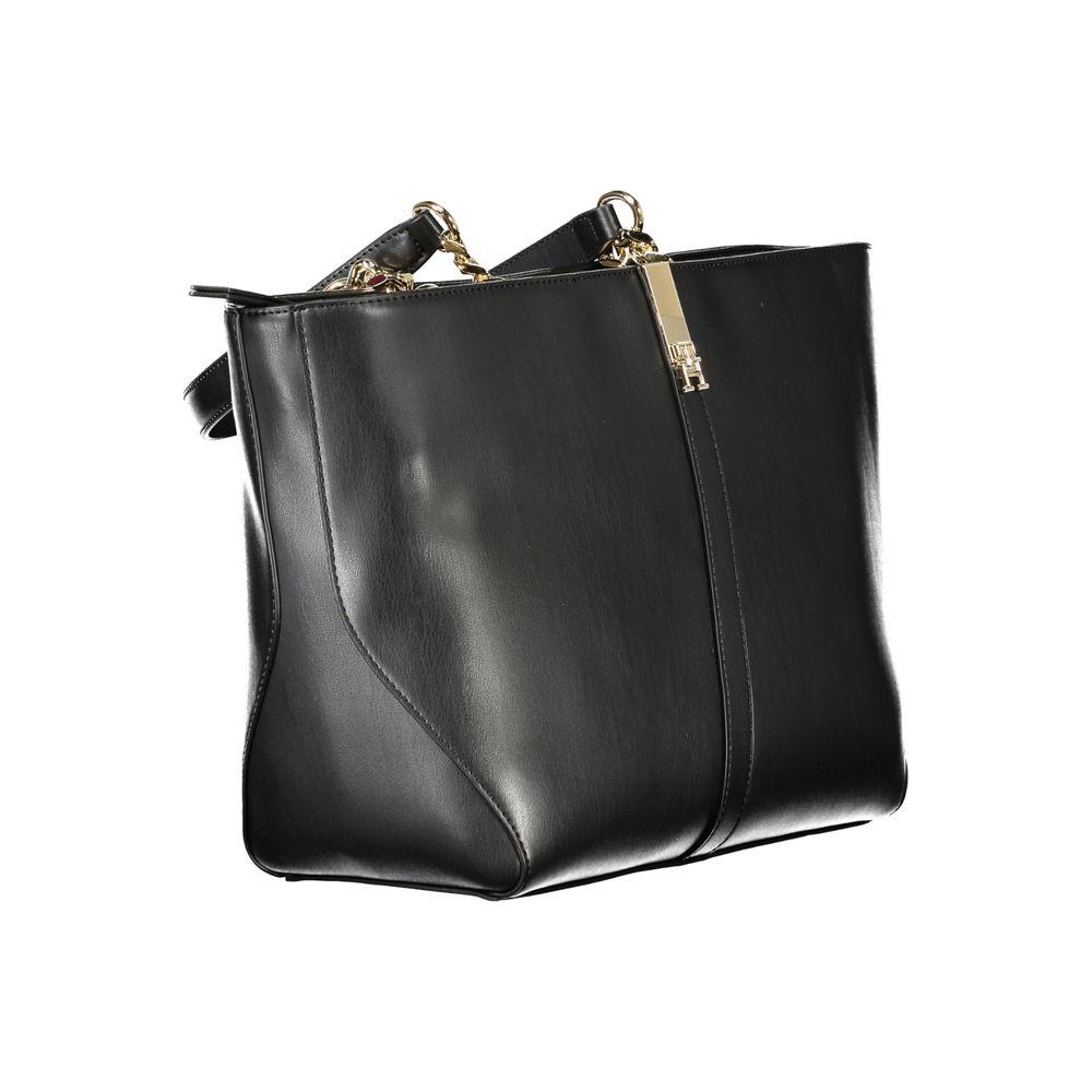 Tommy Hilfiger Black Polyethylene Women Handbag Tommy Hilfiger Dark Slate Gray