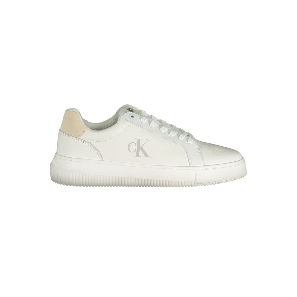 Calvin Klein White Polyethylene Men Sneaker Calvin Klein Light Gray