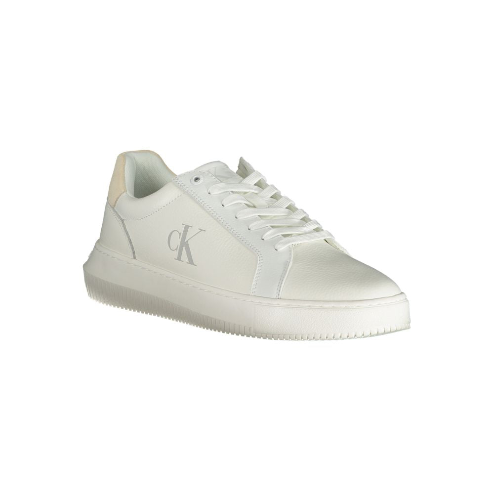 Calvin Klein White Polyethylene Men Sneaker Calvin Klein Light Gray