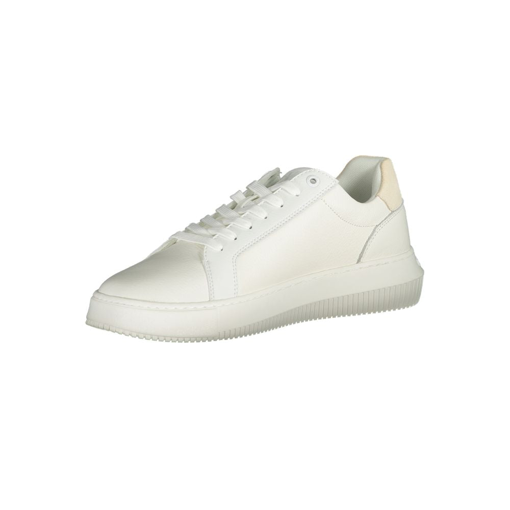 Calvin Klein White Polyethylene Men Sneaker Calvin Klein Light Gray