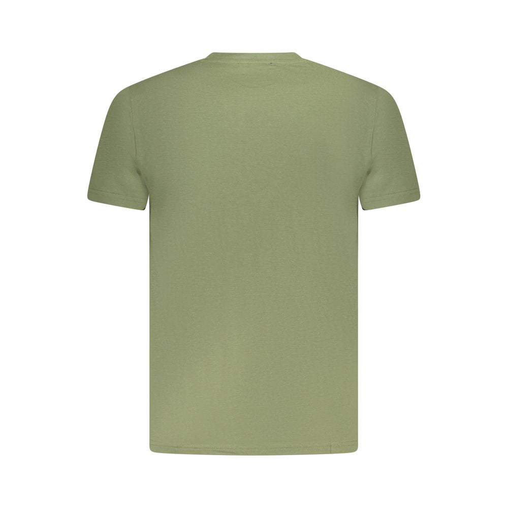 Cavalli Class Green Cotton Men T-Shirt Cavalli Class Dark Sea Green