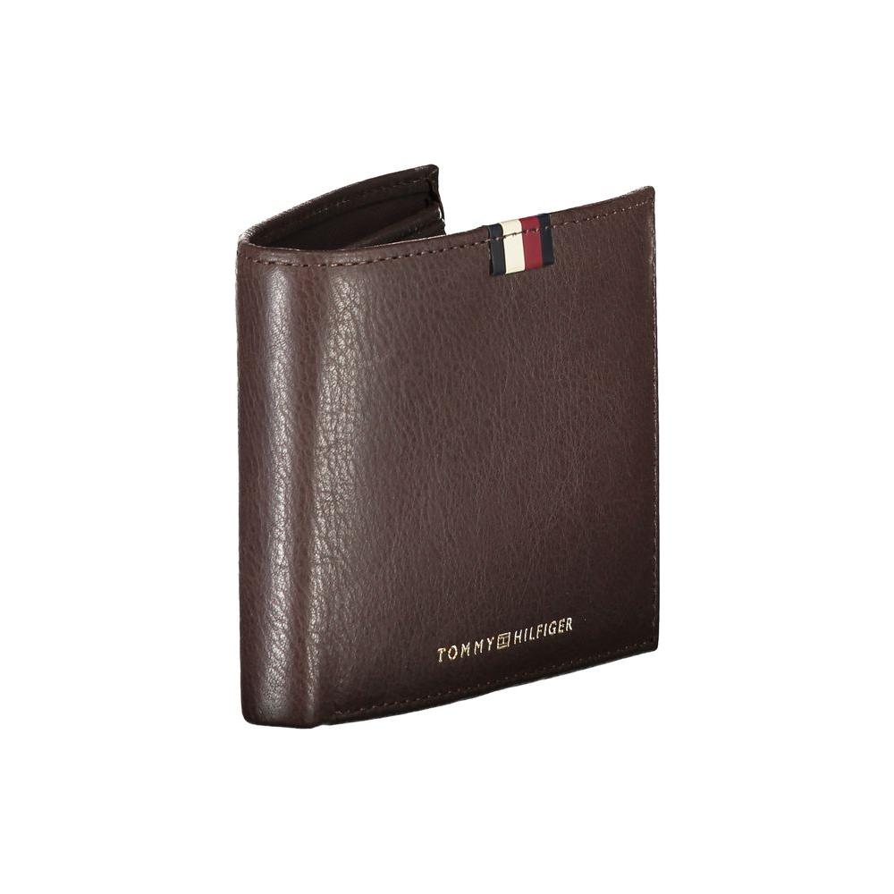 Tommy Hilfiger Brown Leather Men Wallet Tommy Hilfiger Dark Slate Gray