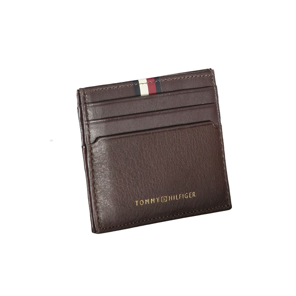 Tommy Hilfiger Brown Leather Men Wallet Tommy Hilfiger Dark Slate Gray