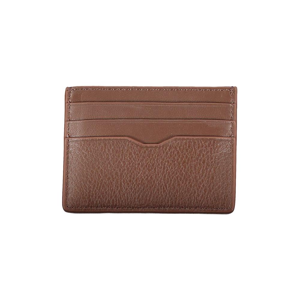 Tommy Hilfiger Sleek Leather Card Holder with Contrast Detailing Tommy Hilfiger Dim Gray