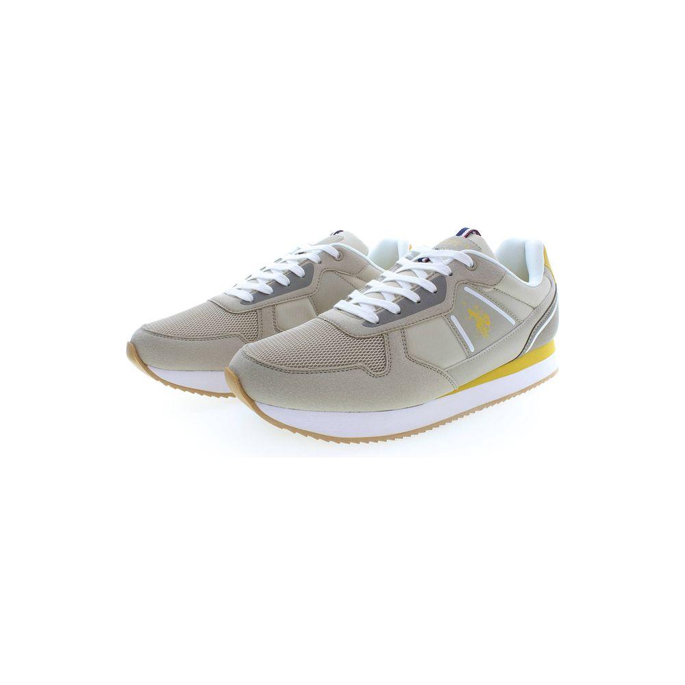 U.S. POLO ASSN. Beige Polyester Men Sneaker U.S. POLO ASSN. Dark Gray