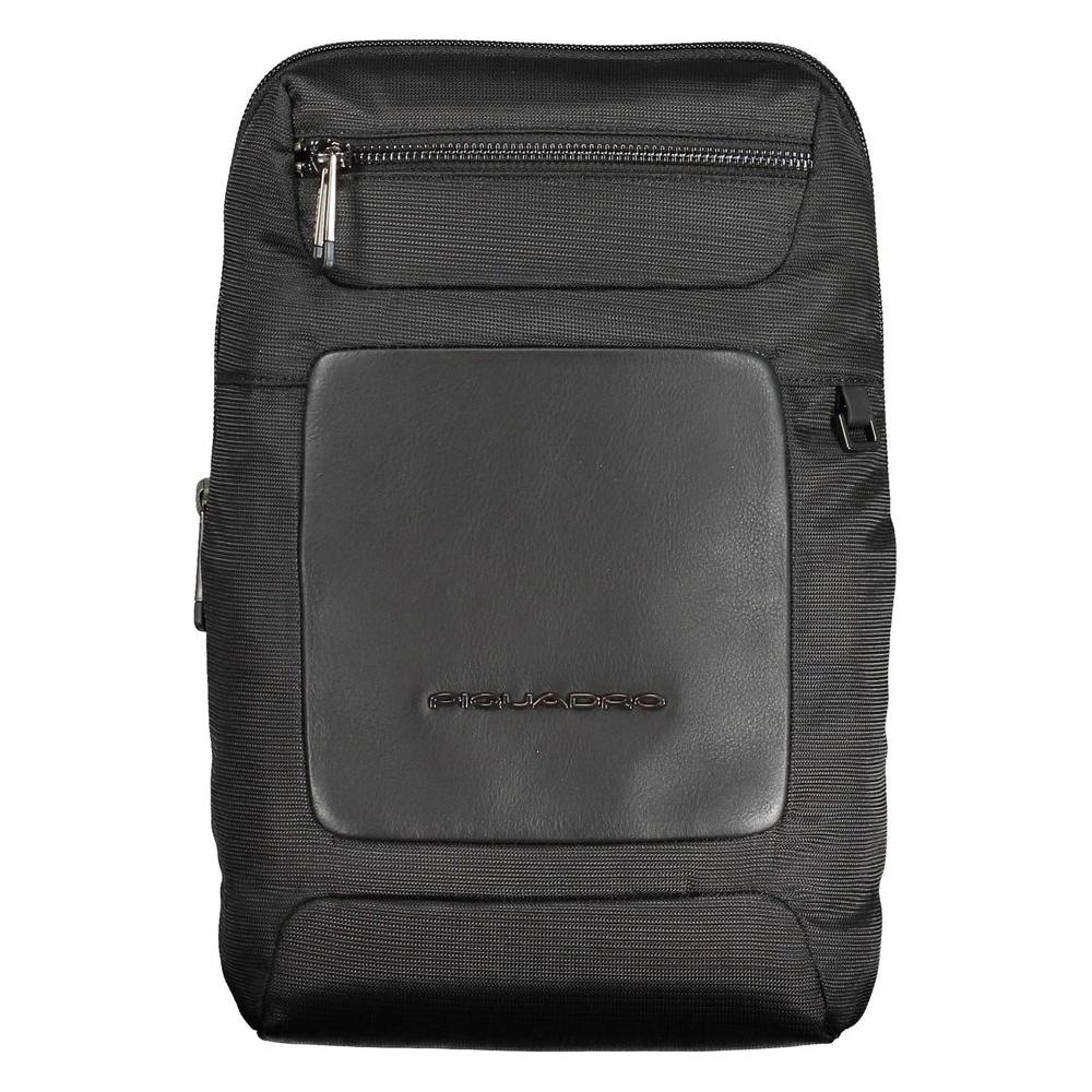 Piquadro Black Recycled Polyethylene Men Shoulder Bag Piquadro Dark Slate Gray