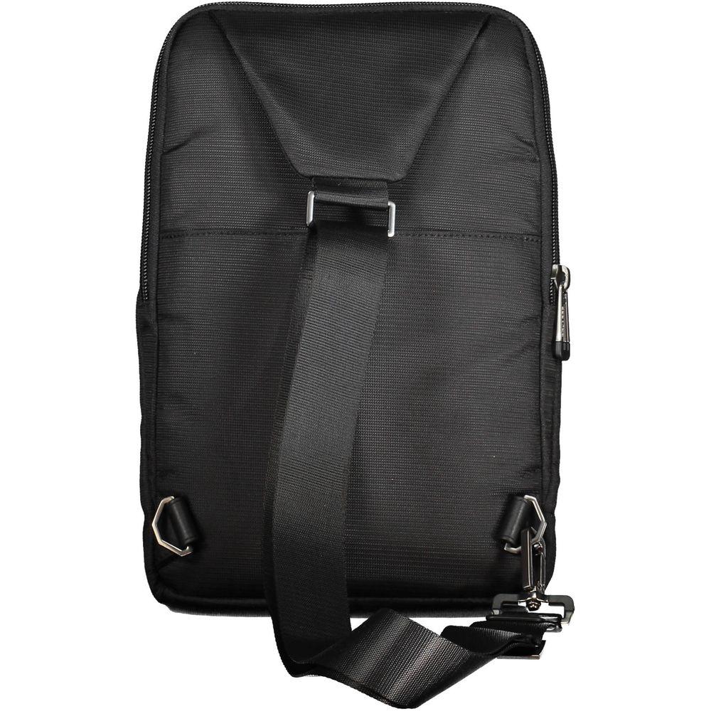 Piquadro Black Recycled Polyethylene Men Shoulder Bag Piquadro Dark Slate Gray