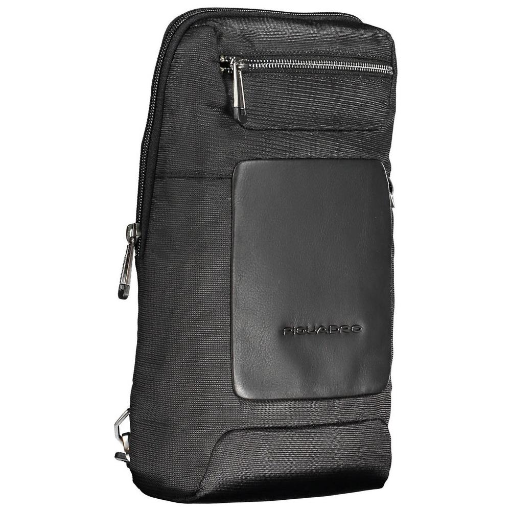 Piquadro Black Recycled Polyethylene Men Shoulder Bag Piquadro Dark Slate Gray