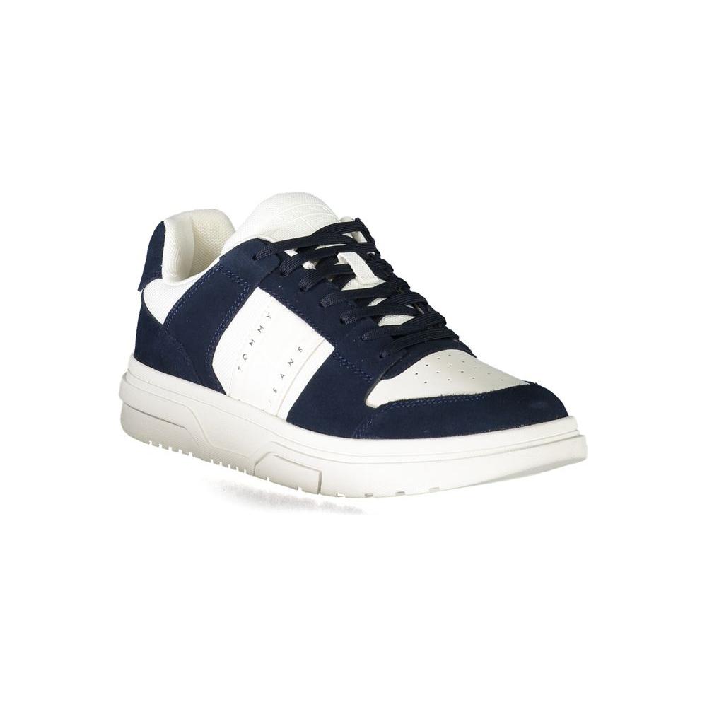 Tommy Hilfiger Blue Polyester Sneaker Tommy Hilfiger Antique White