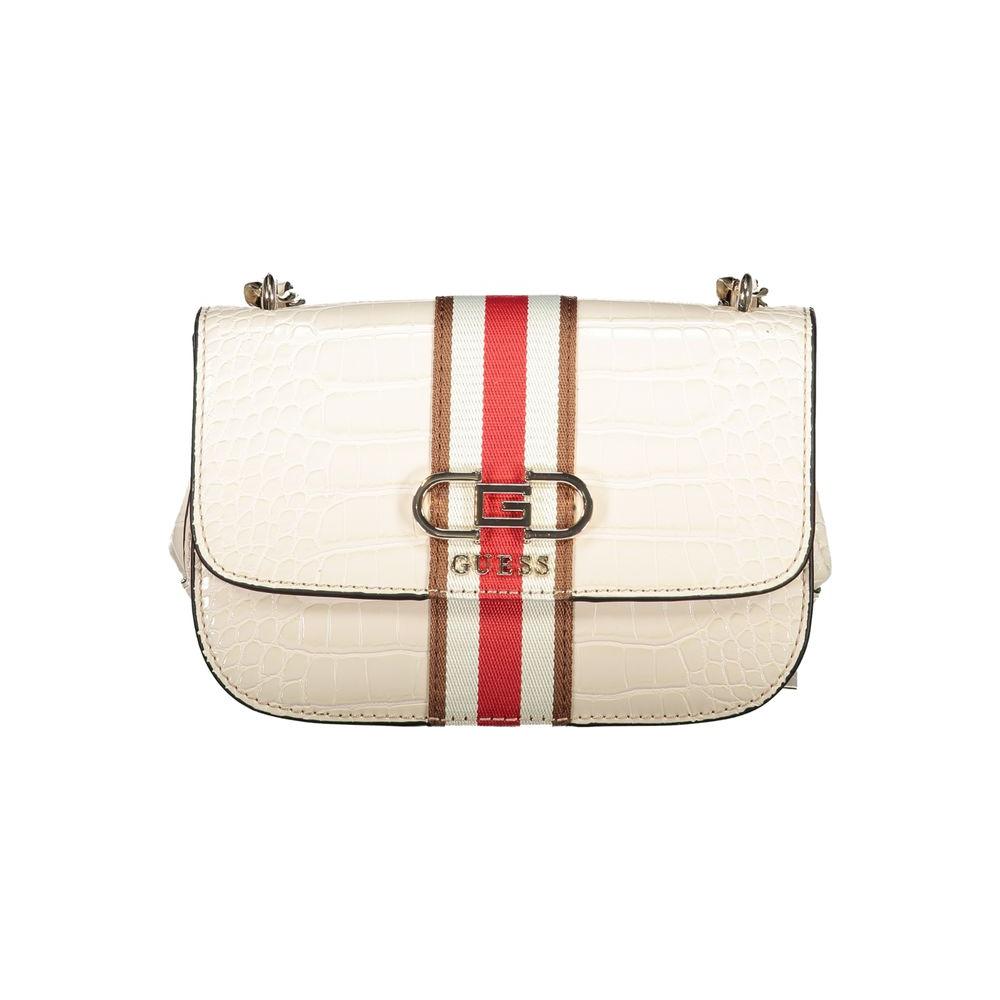 Guess Jeans Beige Polyethylene Handbag Guess Jeans Antique White