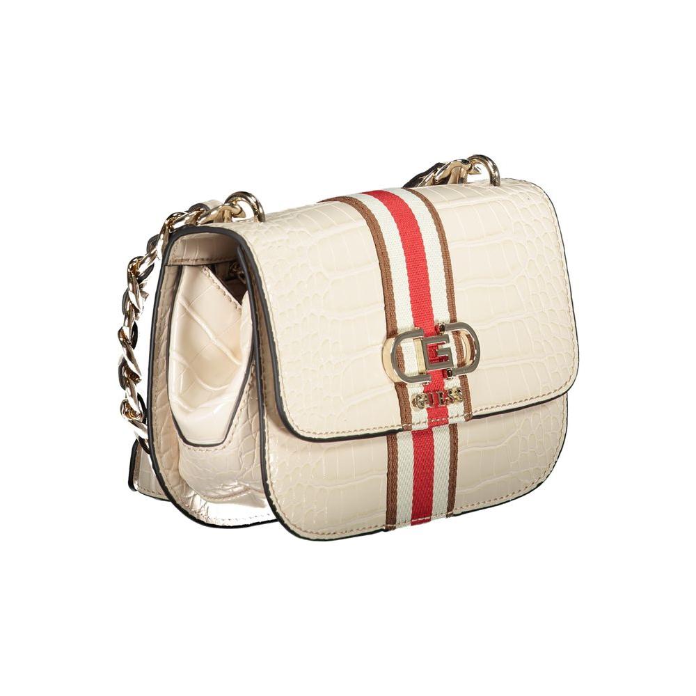 Guess Jeans Beige Polyethylene Handbag Guess Jeans Light Gray