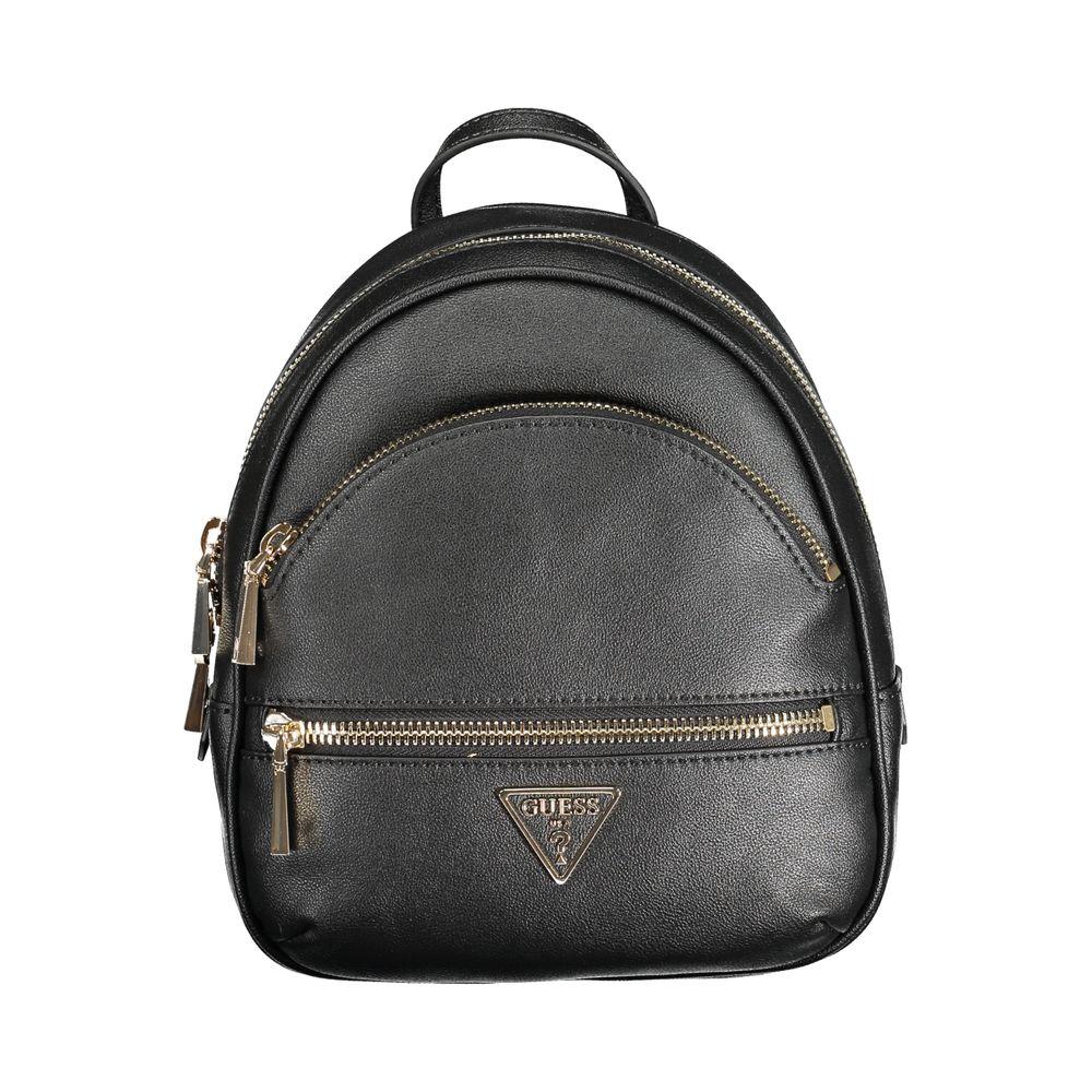 Guess Jeans Black Polyethylene Backpack Guess Jeans Dark Slate Gray