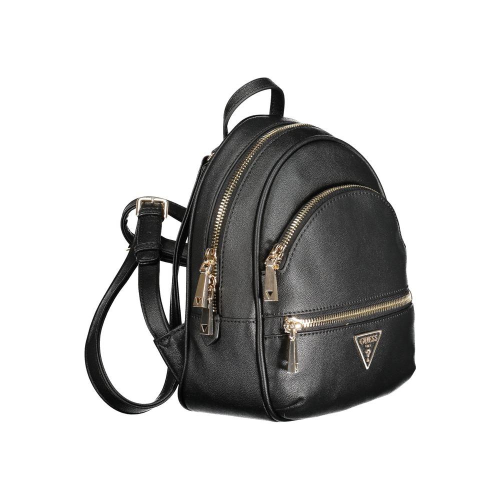Guess Jeans Black Polyethylene Backpack Guess Jeans Dark Slate Gray