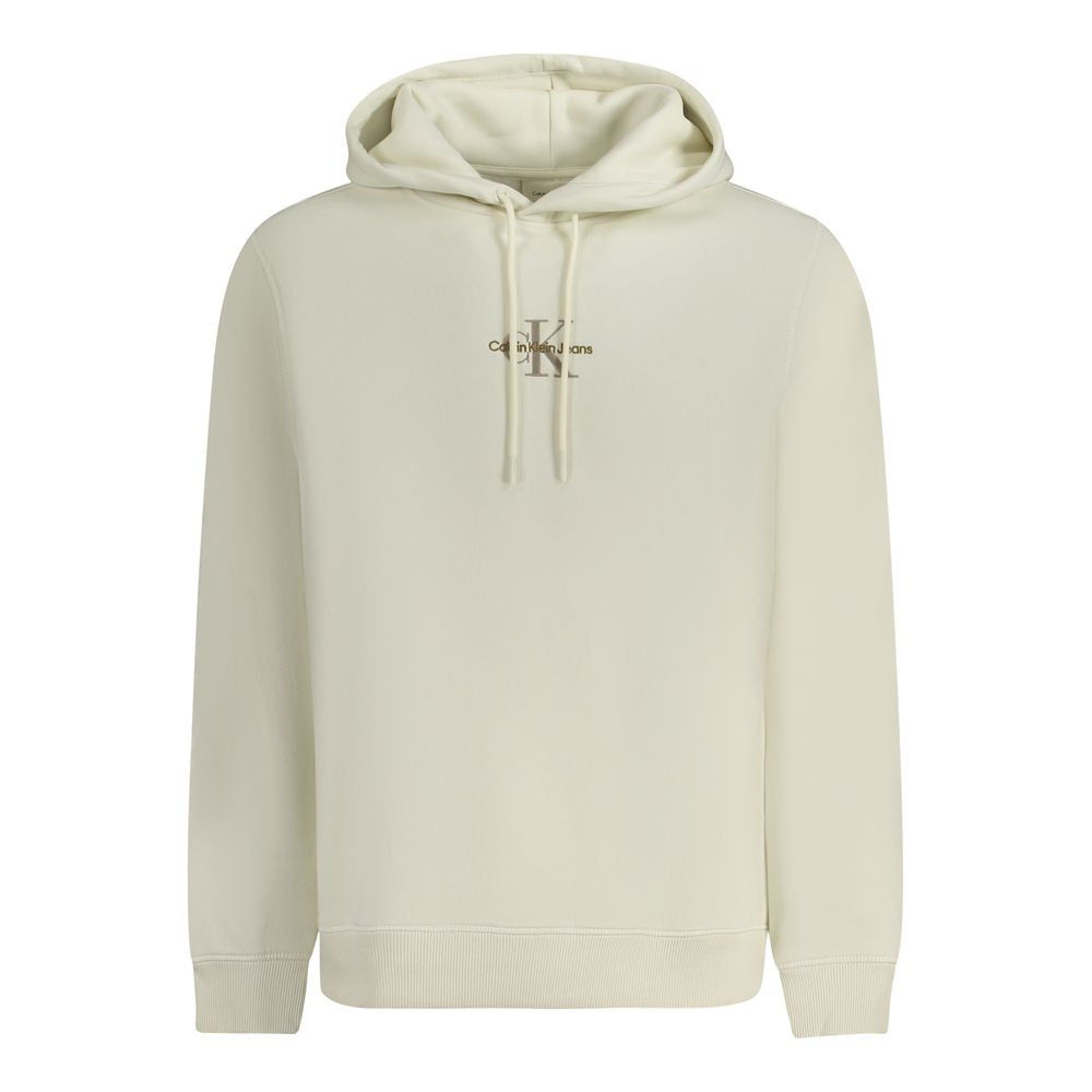 Calvin Klein White Cotton Men Sweater Calvin Klein Light Gray