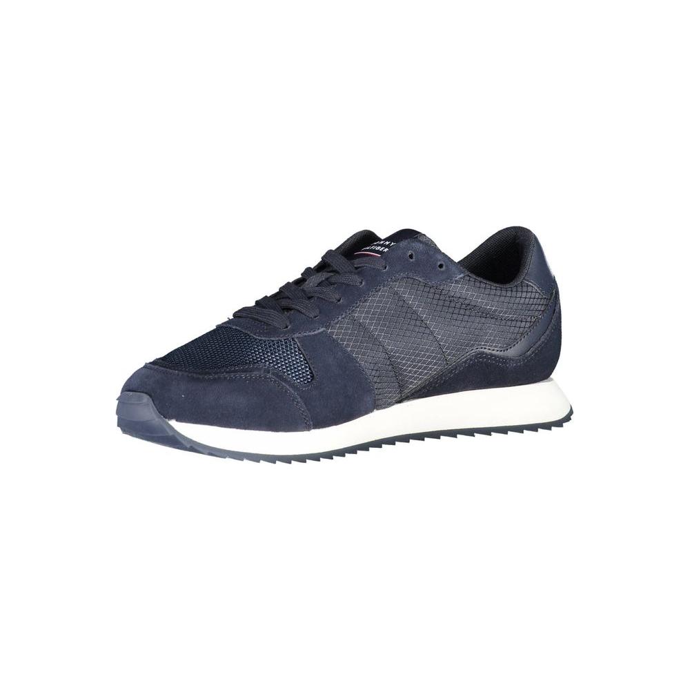 Tommy Hilfiger Blue Polyester Men Sneaker Tommy Hilfiger Dark Slate Gray