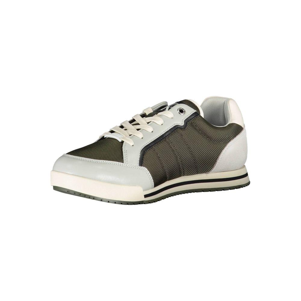 Calvin Klein Green Polyester Men Sneaker Calvin Klein Dark Slate Gray