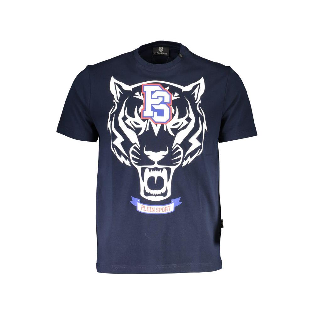 Plein Sport Blue Cotton Mens TShirt Plein Sport Dark Slate Gray