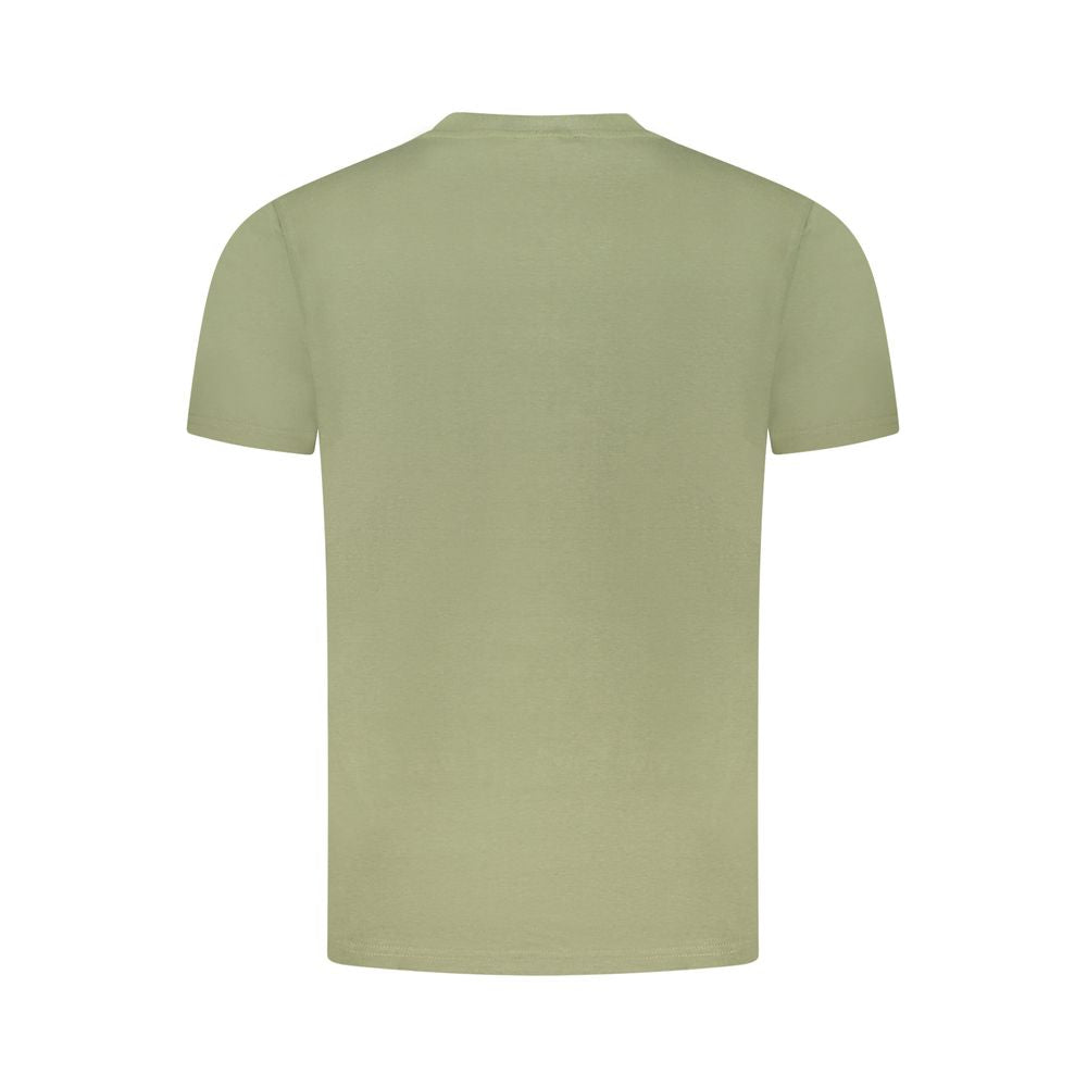 Cavalli Class Green Cotton Men T-Shirt Cavalli Class Dark Sea Green