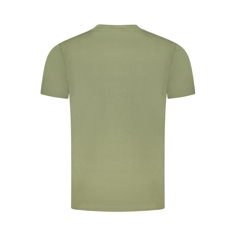 Cavalli Class Green Cotton Men T-Shirt Cavalli Class Dark Sea Green