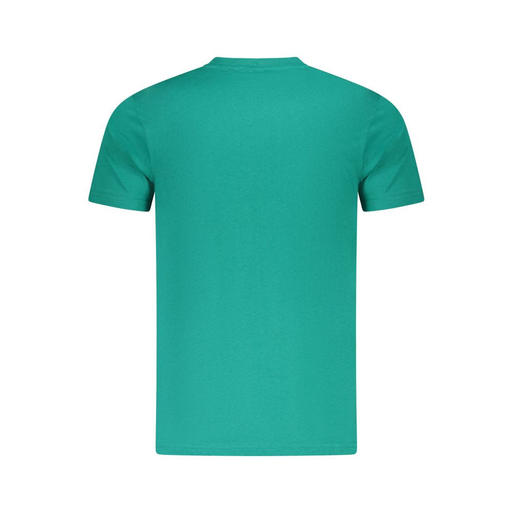 Cavalli Class Green Cotton Men T-Shirt Cavalli Class Light Sea Green