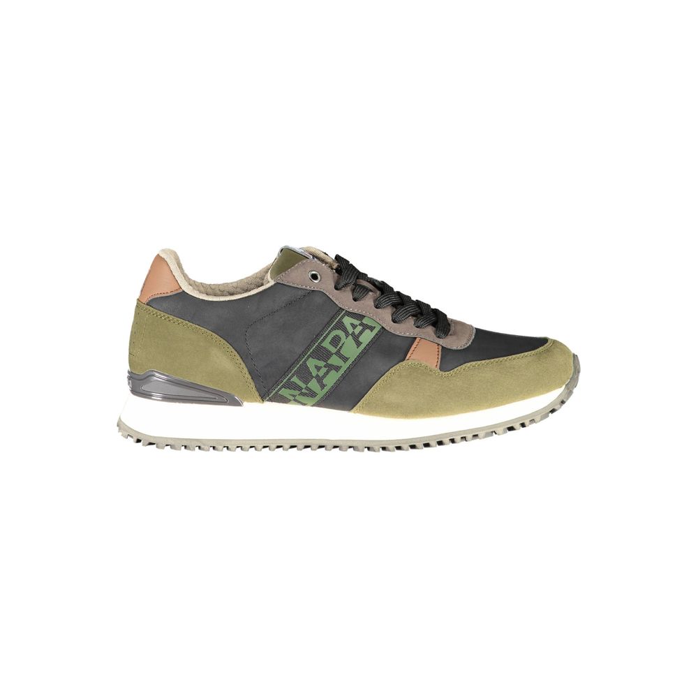 Napapijri Green Polyester Men Sneaker Napapijri Dim Gray