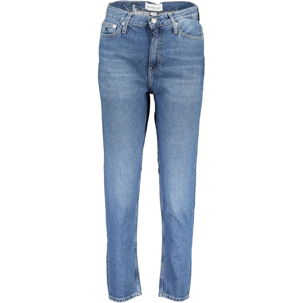 Calvin Klein Blue Cotton Women Jeans Calvin Klein Slate Gray