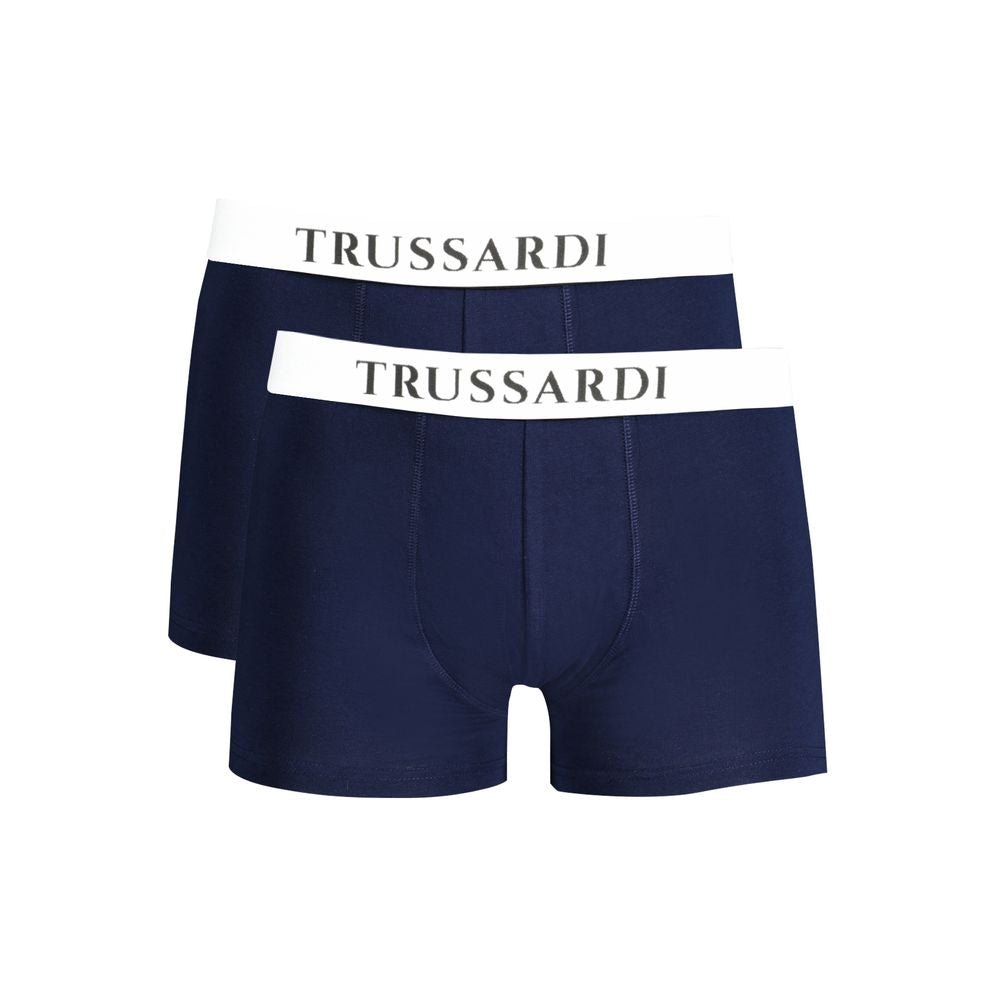 Trussardi Blue Cotton Underwear Trussardi Dark Slate Gray