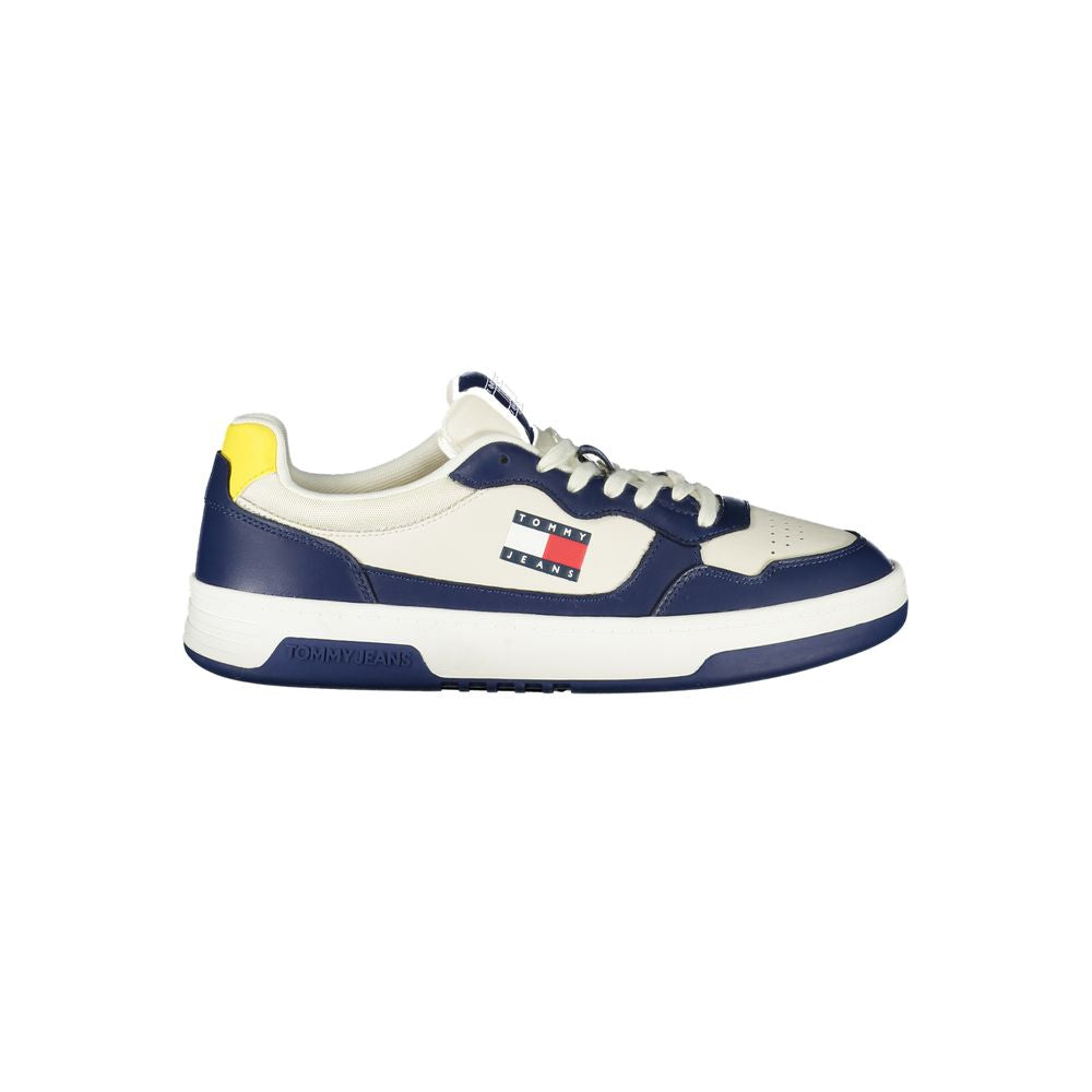 Tommy Hilfiger Blue Polyethylene Men Sneaker Tommy Hilfiger Antique White