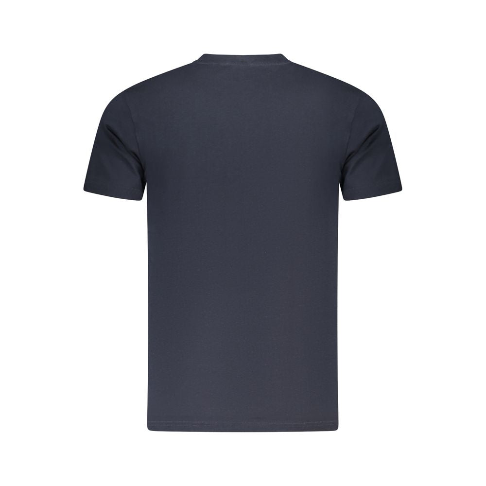 Cavalli Class Blue Cotton Men T-Shirt Cavalli Class Dark Slate Gray