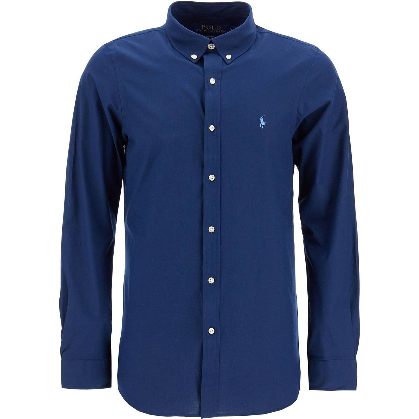 Polo Ralph Lauren slim fit shirt in stretch poplin Shirts Polo Ralph Lauren Midnight Blue