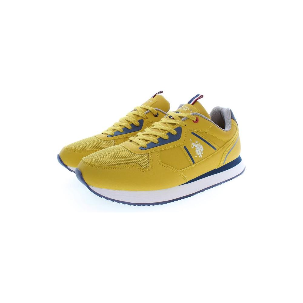 U.S. POLO ASSN. Yellow Polyester Men Sneaker U.S. POLO ASSN. Goldenrod