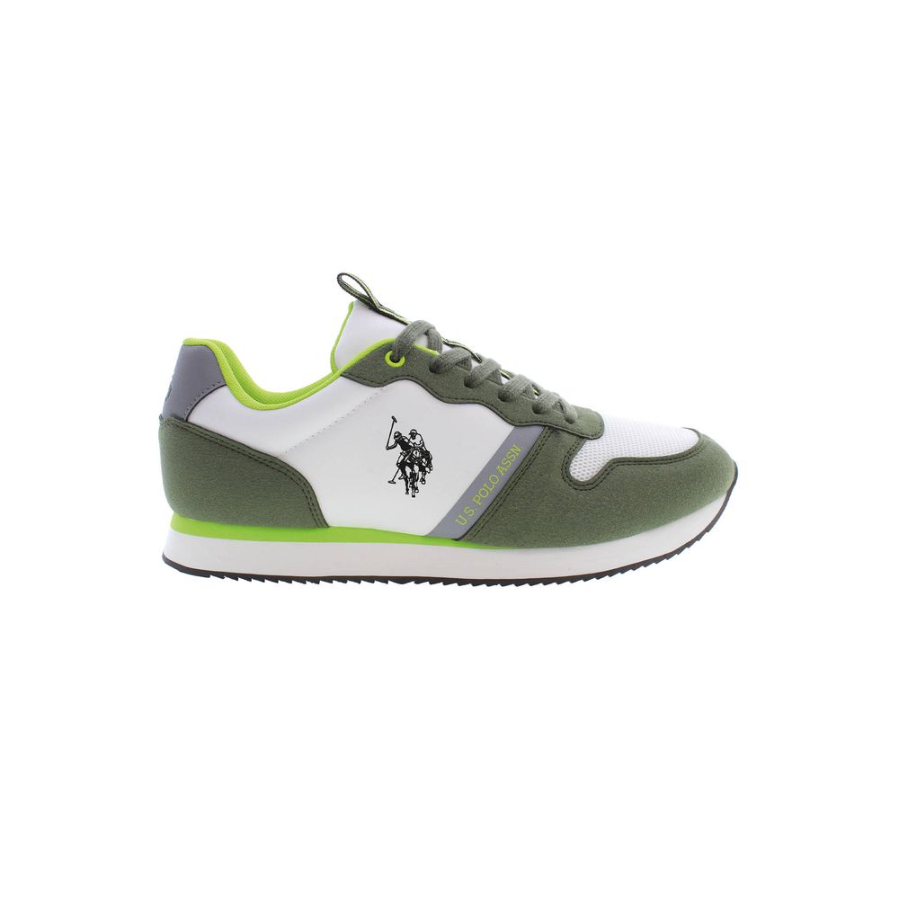 U.S. POLO ASSN. Green Polyester Men Sneaker U.S. POLO ASSN. Light Gray
