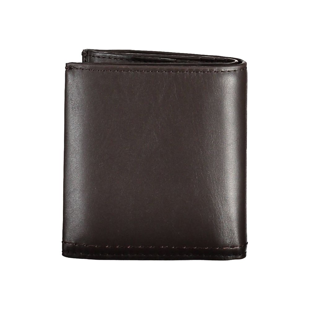 Calvin Klein Brown Leather Men Wallet Calvin Klein Dark Slate Gray